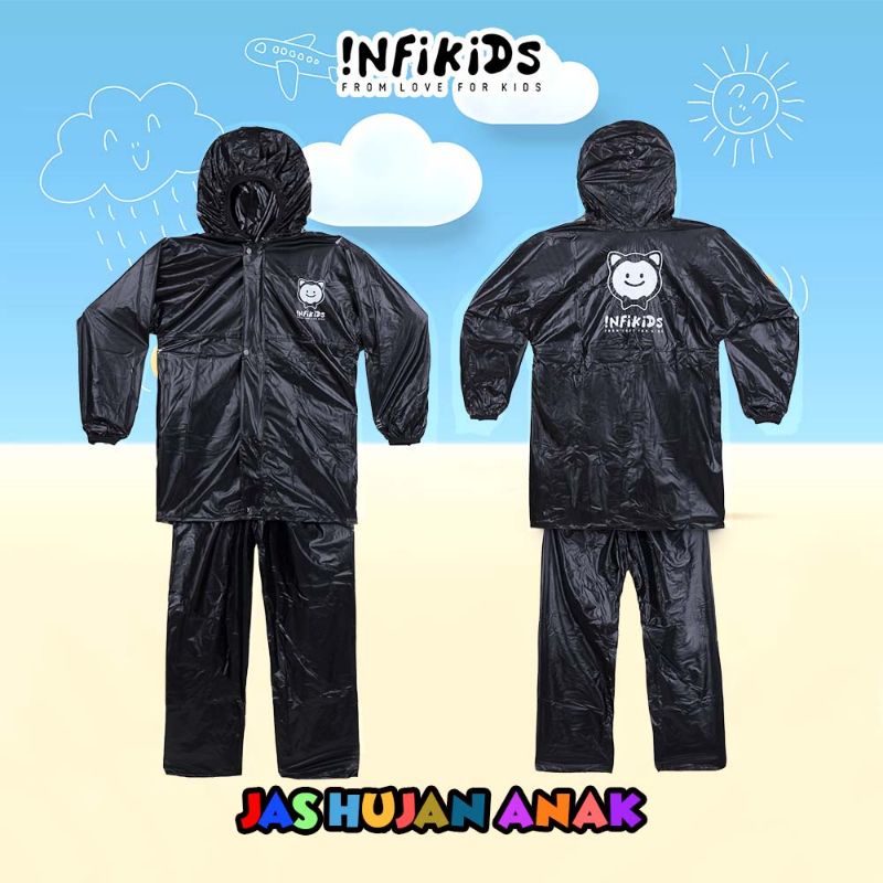 Jas Mantel Jaz Hujan Ujan Anak Setelan Jaket Celana Laki Laki Perempuan Sekolah SD Usia 6 7 8 9 10 11 12 Tahun Murah Keren Original