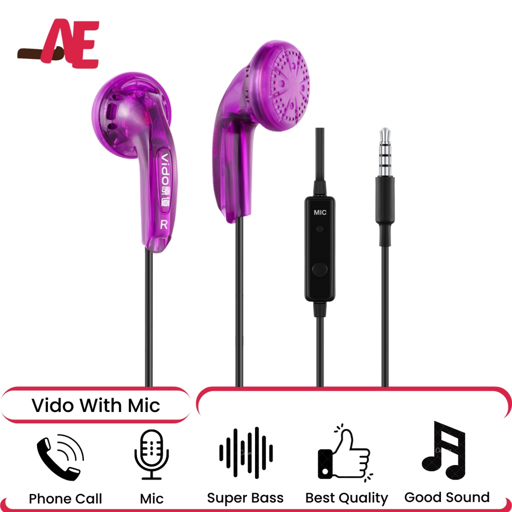 Earbud Vido with Mic Original - Kere Hore Legend (Original Earphone)