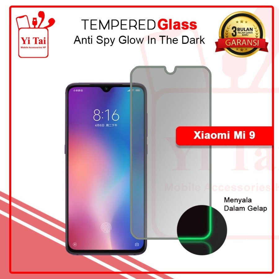 YI-TAI TEMPERED GLASS PREMIUM SPY GLOW IN THE DARK REDMI 10 PRIME REDMI 10 REDMI 10A REDMI 10C REDMI MI 8 LITE REDMI MI 9 REDMIMI 10T PRO REDMI MI 10T REDMI MI 11 LITE REDMI MI 11T PRO REDMI MI 11T REDMI MI MIX 3 WHITE_CELL