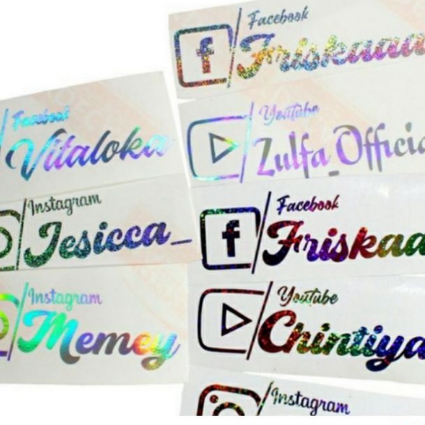 

stiker hologram sosmed bebas