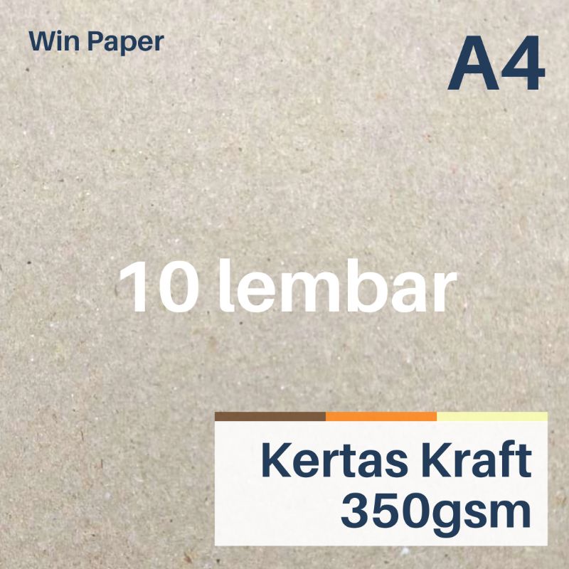 

(10 lembar) Kertas Kraft / Coklat / Samson A4 (29.7 x 21 cm) - 350GSM