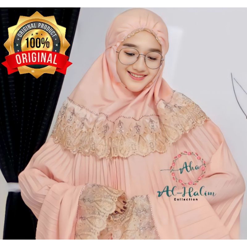 Mukena katun plisket jumbo premium terbaru renda mewah 2022