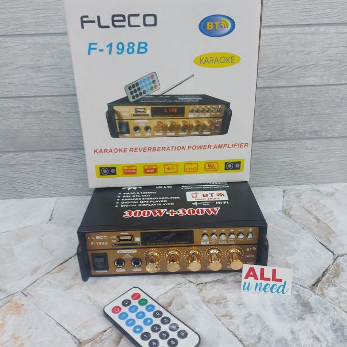 Power Amplifier Fleco Bt-198A - Amplifier Karaoke Bluetooth Fleco -