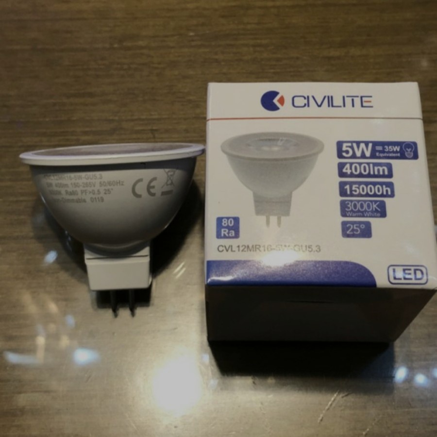 lampu led mr 16 civilite (3000k,4000k,6000k) - warmwhite