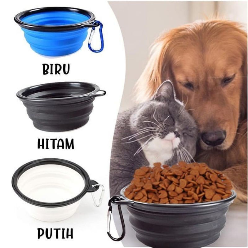 SILICON PET BOWL || MANGKOK KARET SILIKON KUCING ANJING || MANGKOK LIPAT TRAVEL