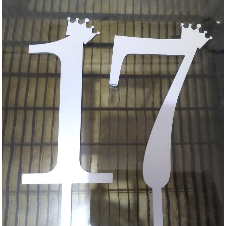 

Cake Topper Acrylic 1 Angka/Huruf