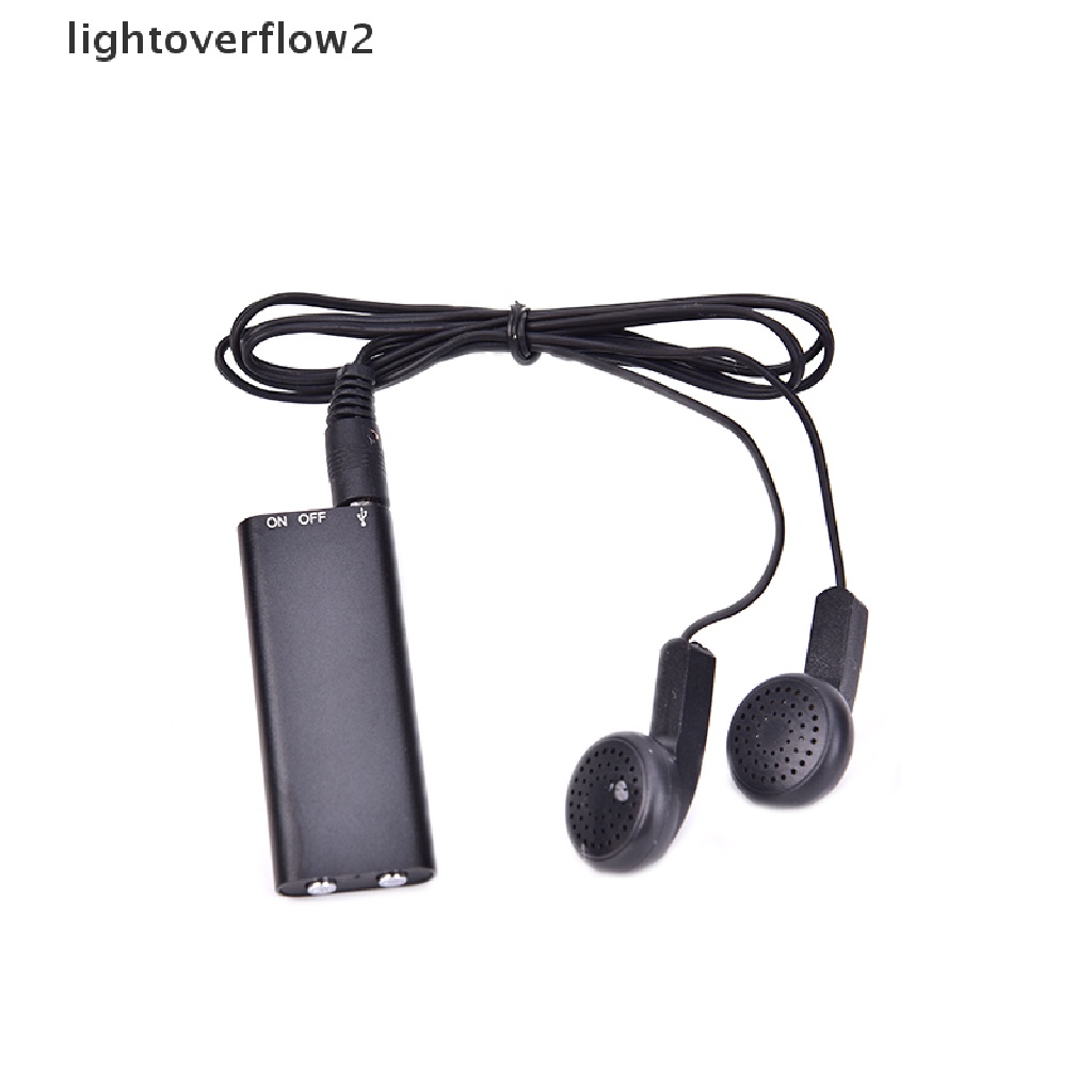 (lightoverflow2) 1pc Alat Perekam Suara Mini Portable 8GB 96 Jam (ID)