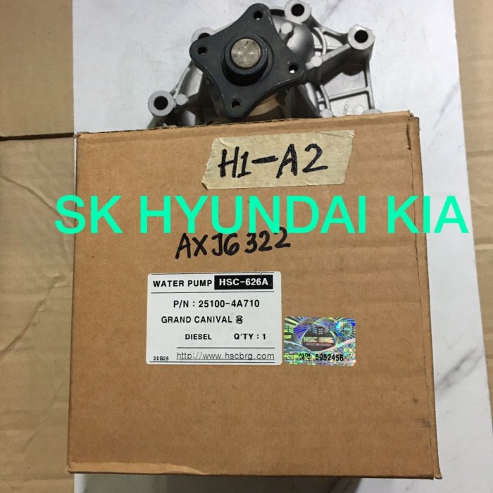 WATER PUMP HYUNDAI H1 DIESEL TIPE A2 .