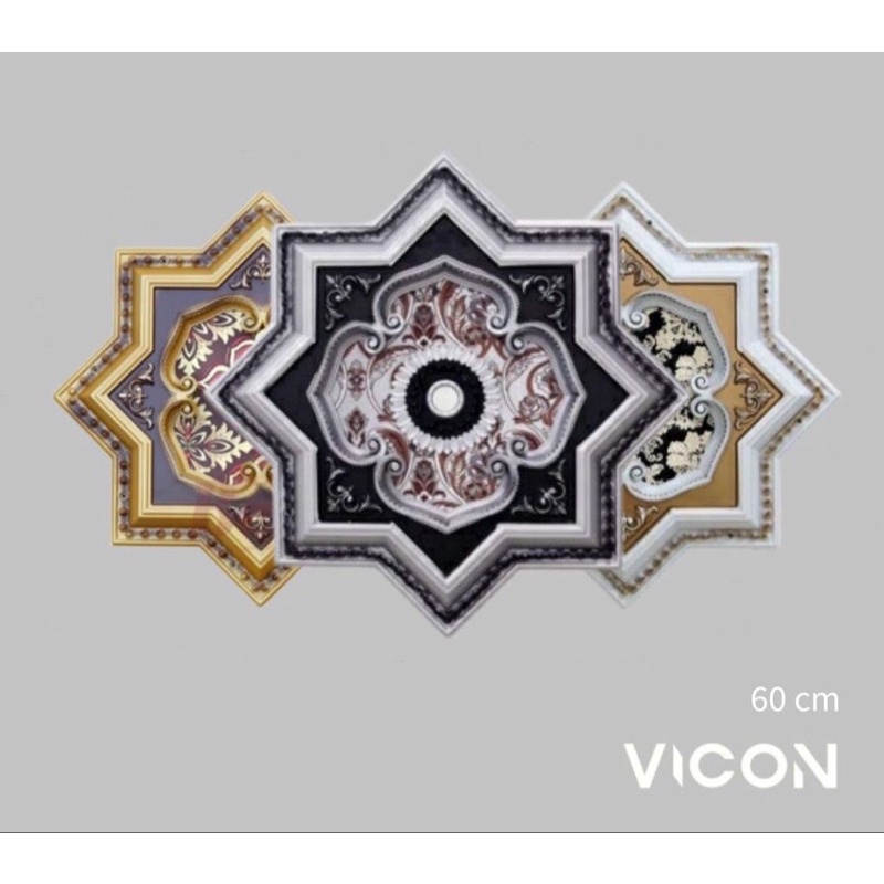 VICON LAMPU HIAS ORNAMEN 60CM / LAMPU ORNAMEN / ORNAMEN PLAFON / ORNAMEN LAMPU 60 CM x 60 CM