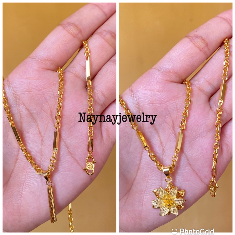 Kalung nuri balok  warna 24k yxy 45cm