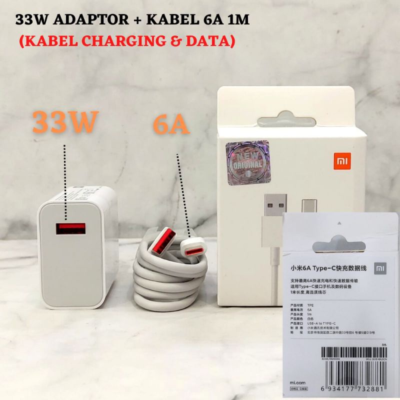 CHARGER TC CHASAN HP XIAOMI 33W TO TYPE C TURBO ORIGINAL
