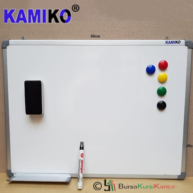 

(COD) Whiteboard Kamiko 45x60 Gantung Spidol Hitam, Hapusan Magnet, Magnet NEW Kode 364