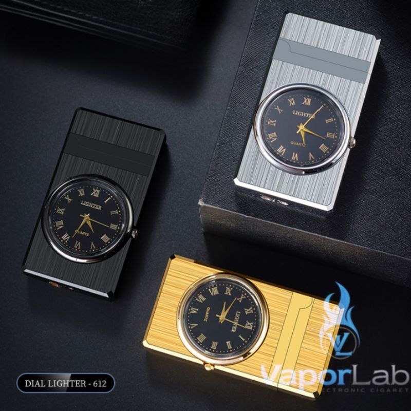 mancis korek api bara las model jam jet flame watch lighter denting