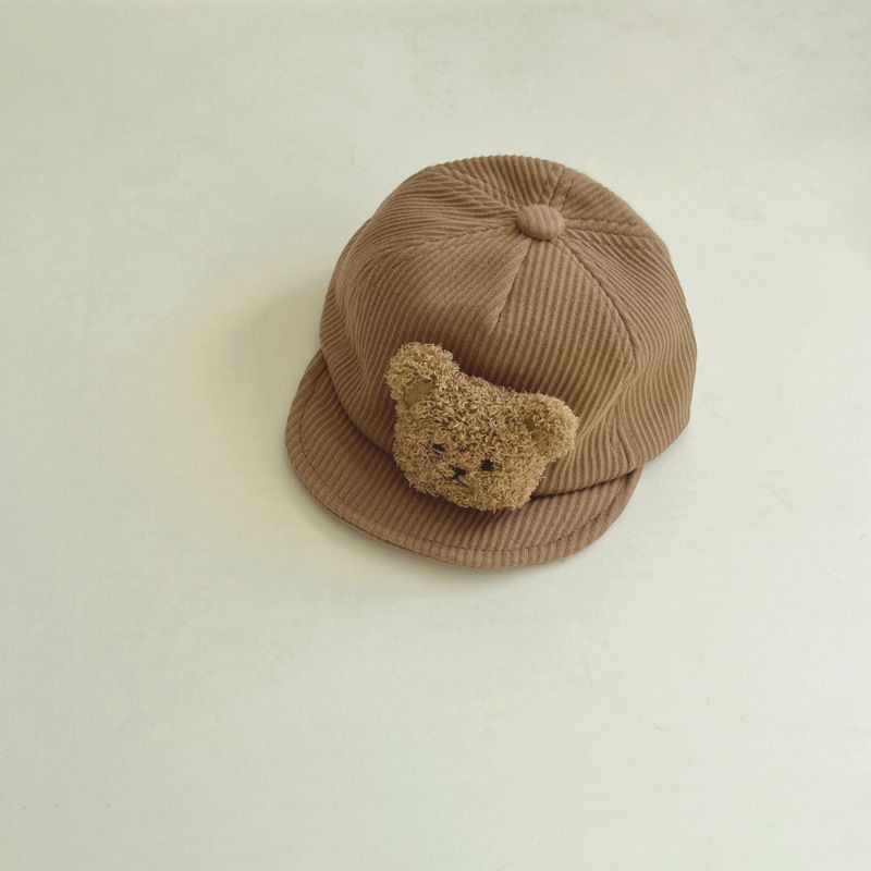 READY!!! topi lucu motif SALUR BEAR 1-3 tahun import/ topi anak bayi unisex premium / brownieground