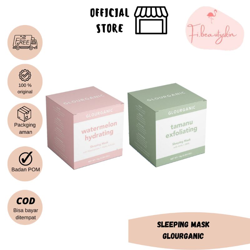 Jual Sleeping Mask Glourganic BPOM Tamanu Exfoliating Hydrating