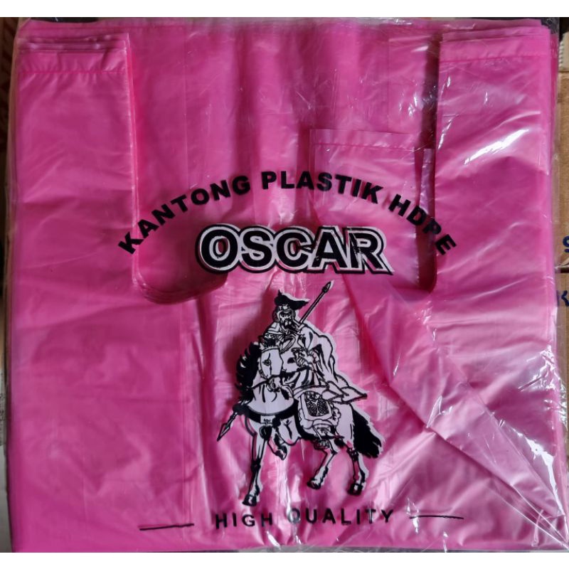 Hd Kantong Kresek UK 30 Warna Pink Oscar Berat 300 Gram