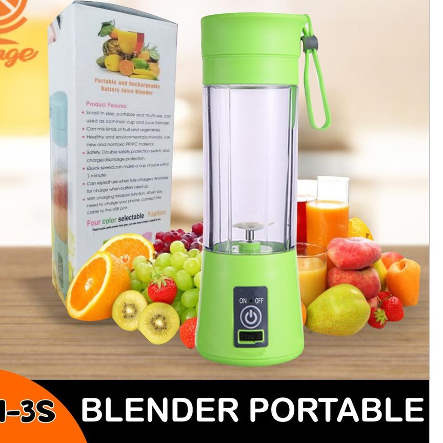 10.10 STOK READY Blender Portable 2 Mata Pisau Emd777 S304 Jus Usb Mixer Alat Smoothie buruan