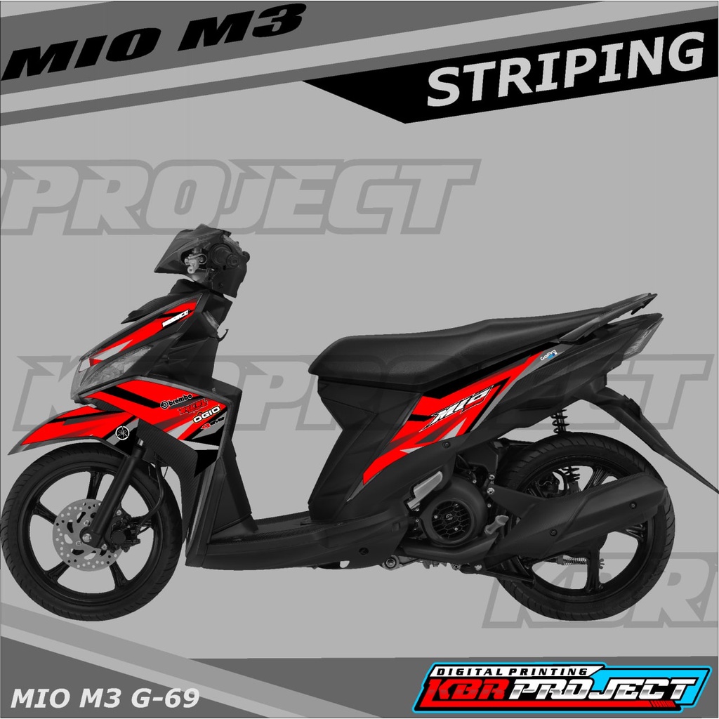 [COD] Stiker MIO M3 variasi Racing sticker motor YAMAHA MIO M3 G.69 HOLOGRAM TRANSPARAN