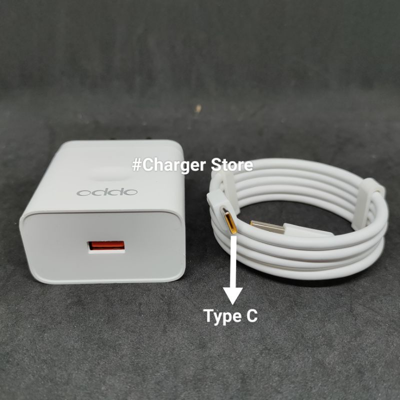 Charger Oppo SUPER VOOC 80W 6.5A Type C Fast Charging DART OPPO Reno 8 Reno 7 A57 2022 A96 A55 A76 A95