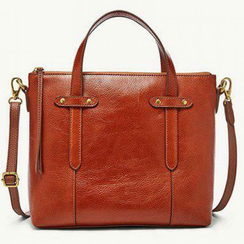 FOSSIL felicity satchel brown crossbody