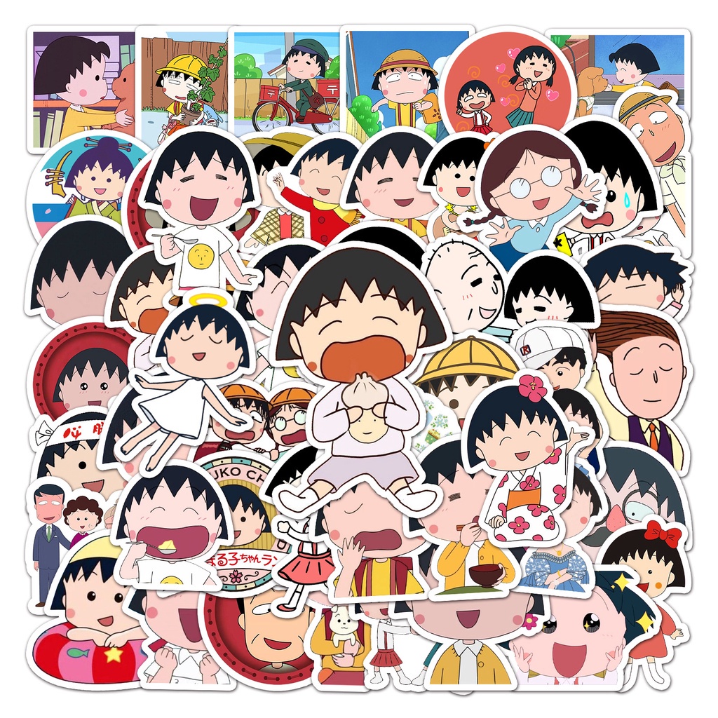 CM004 – Sticker / Stiker / Alat Tulis Anime Manga Cosplay Jepang Chibi Maruko Chan