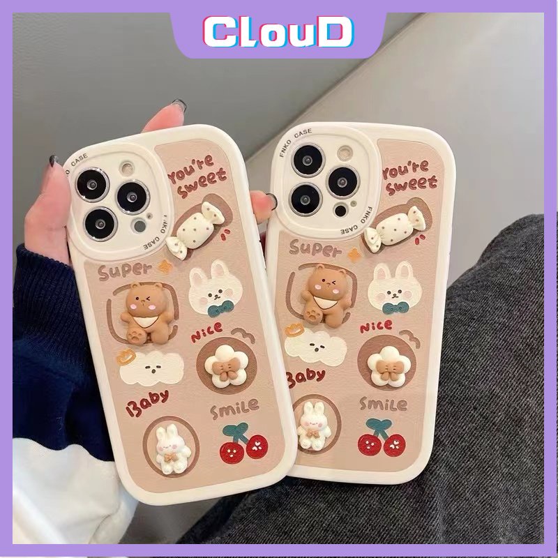 Soft Case Bahan Tpu Desain Kartun Kelinci Cherry 3D Untuk Realme C35 C30 C12 C25s C31 C25 C25Y C15 C21Y C20 C17 C11 C20A C21 GT Master Edition 8Pro 6i 5i 6 6s