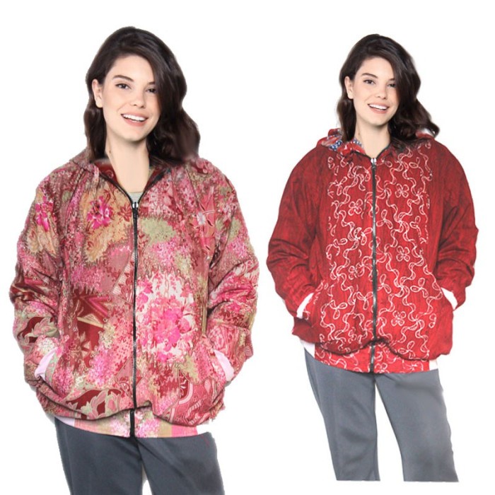 jaket wanita  JAKET RD15248 JAKET BATIK WANITA BOLAK BALIK RARA sweater bestseller halus kirim hari 