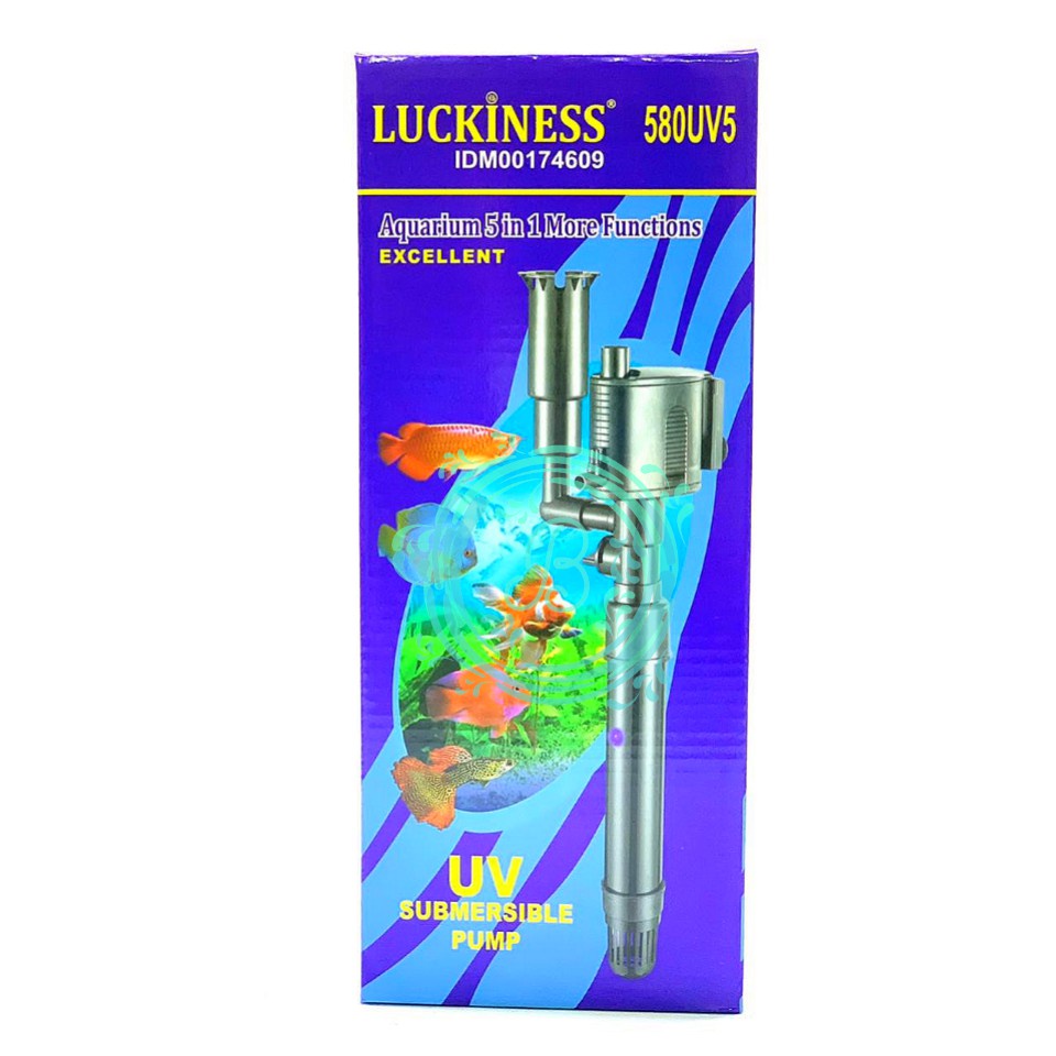 Luckiness 580UV5 Luckiness Lampu UV dan Pompa Aquarium 5in1 Luckiness UV 5 in 1