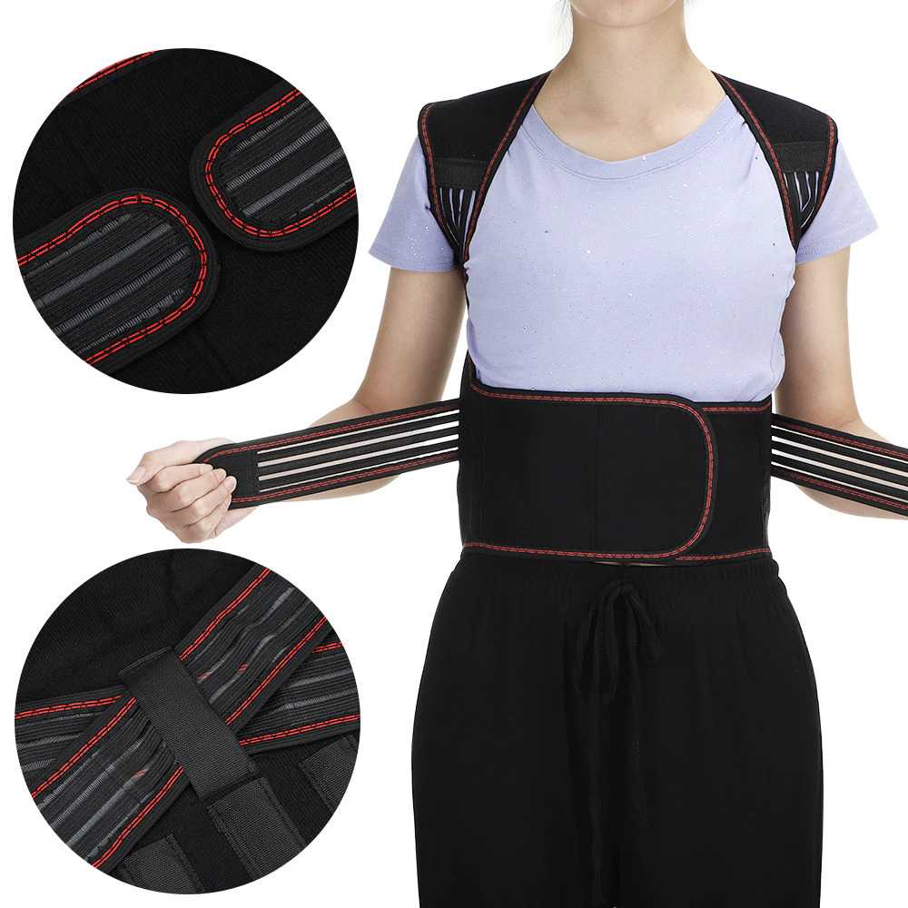 Sabuk Terapi Penyangga Sakit Punggung Magnet Pria &amp; Wanita Anti Bungkuk Posture Back Support Brace Posture