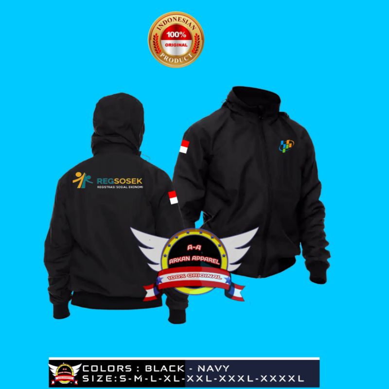 JAKET BOMBER REGISTRASI SOSIAL EKONOMI JAKET REGSOSEK JAKET BPS