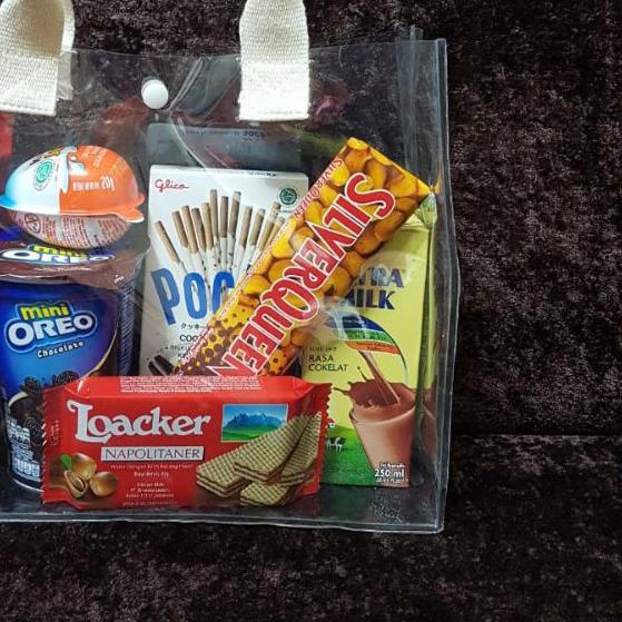 tas mika tebal transparant | tote bag mika | tas souvenir ultah