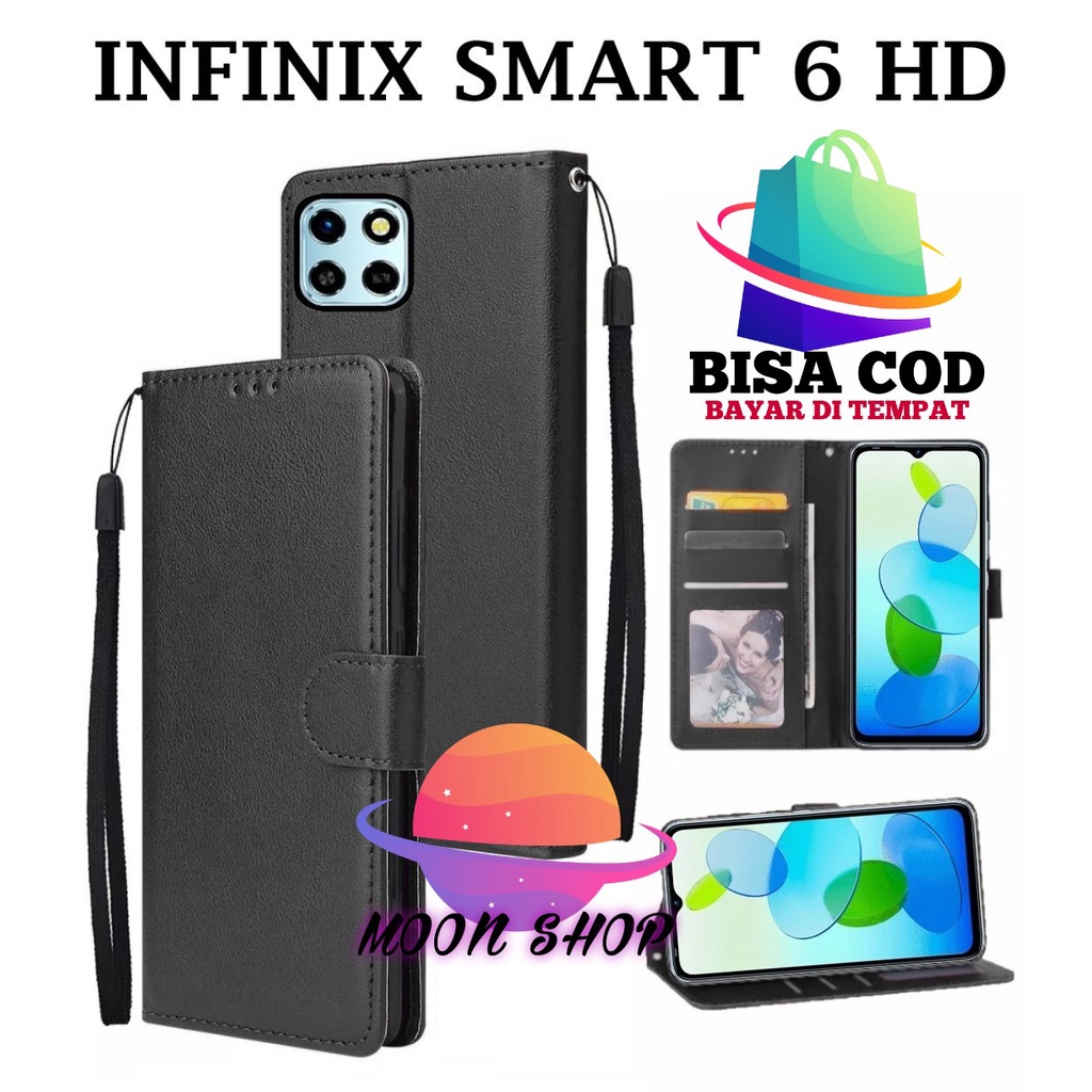 INFINIX SMART 6 HD FLIP LEATHER CASE PREMIUM-FLIP WALLET CASE KULIT UNTUK INFINIX SMART 6 HD - CASIN