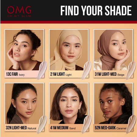 OMG Oh My Glam Coverlast Liquid Foundation / OMG Alas Bedak