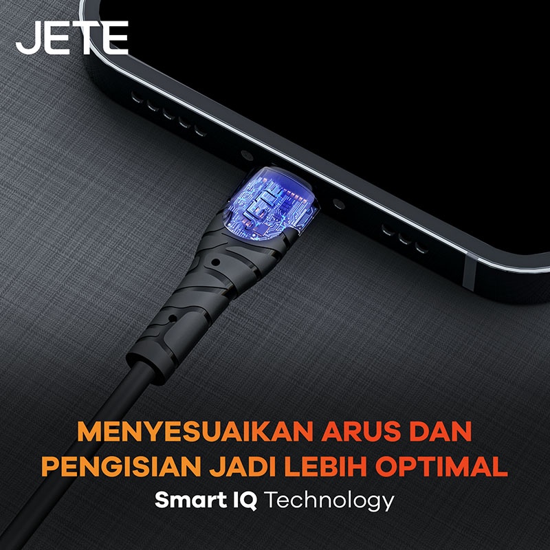 Kabel Data Kabel USB Type C Fast Charging with LED Light JETE Tiny 5 - Garansi 2 Tahun