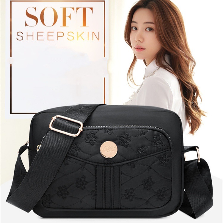 TAS SELEMPANG WANITA IMPORT SLINGBAG BUNGA KANVAS BAG MULLEN PREMIUM BAHU BORDIR SHOULDER BRANDED CEWEK SIMPLE MURAH FASHION BATAM KOREA KEKINIAN REMAJA CASUAL