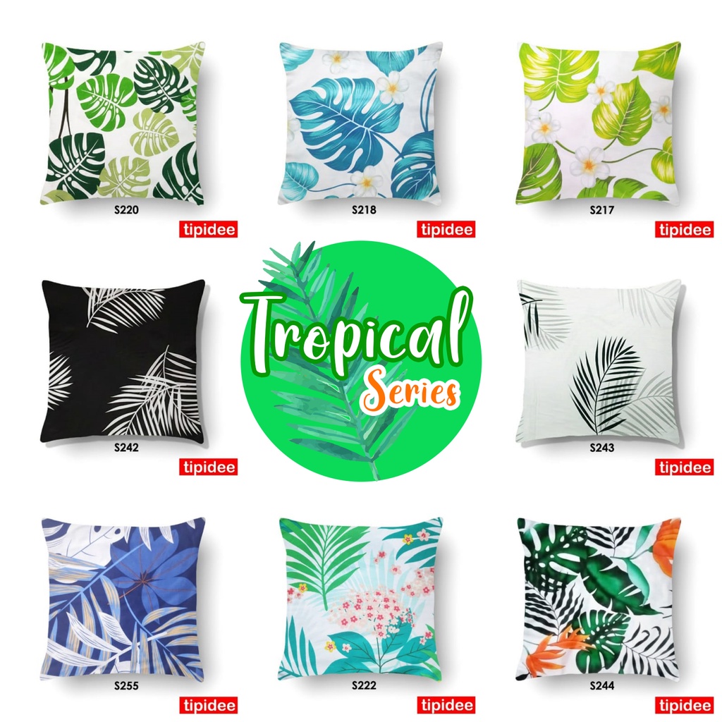 TIPIDEE - Sarung Bantal Sofa 40x40 50x50 60x60 cm Tropical Series