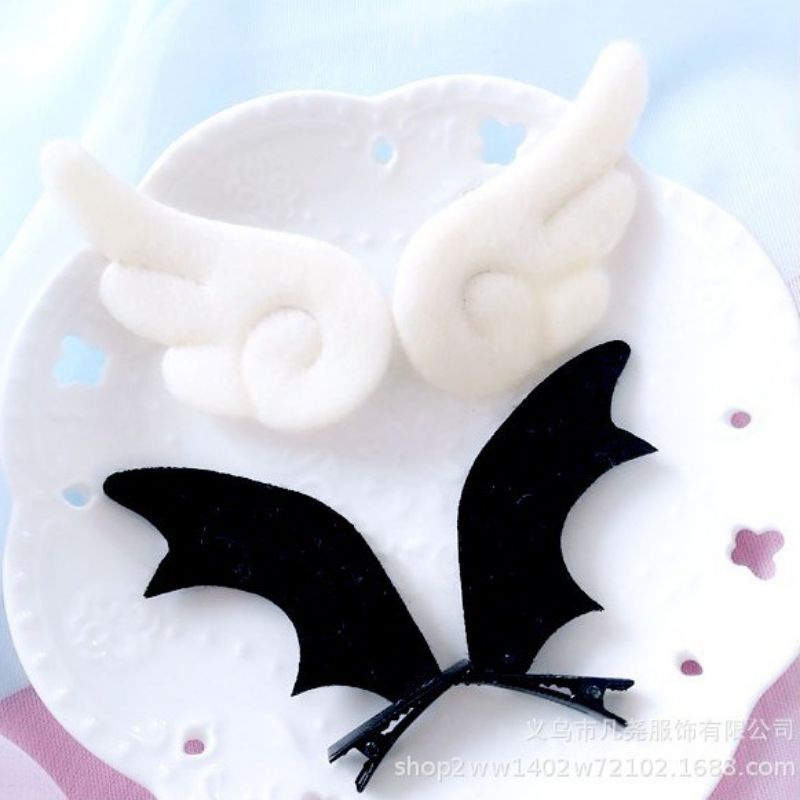 JEPIT RAMBUT LITTLE DEVIL ANGEL SAYAP KELALAWAR BETMEN JEPITAN HAIRPIN COSPLAY HALLOWEEN HPWI