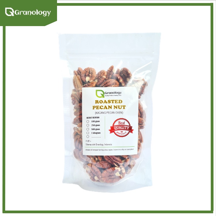 Kacang Pecan Oven / Roasted Pecan Nut (500 gram) by Granology