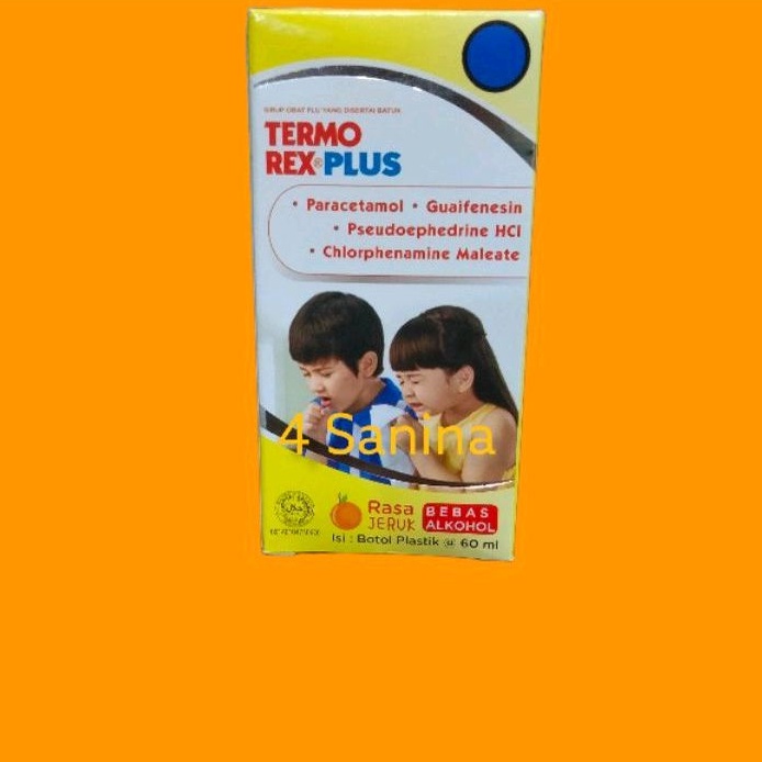 Termorex plus 30ml dan 60ml obat batuk dan flu.