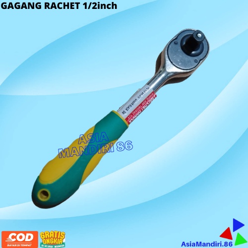 Ratchet Handle / Gagang Kunci Sock / Gagang kunci shock / Gagang Rachet 1/2inch YUKIDO