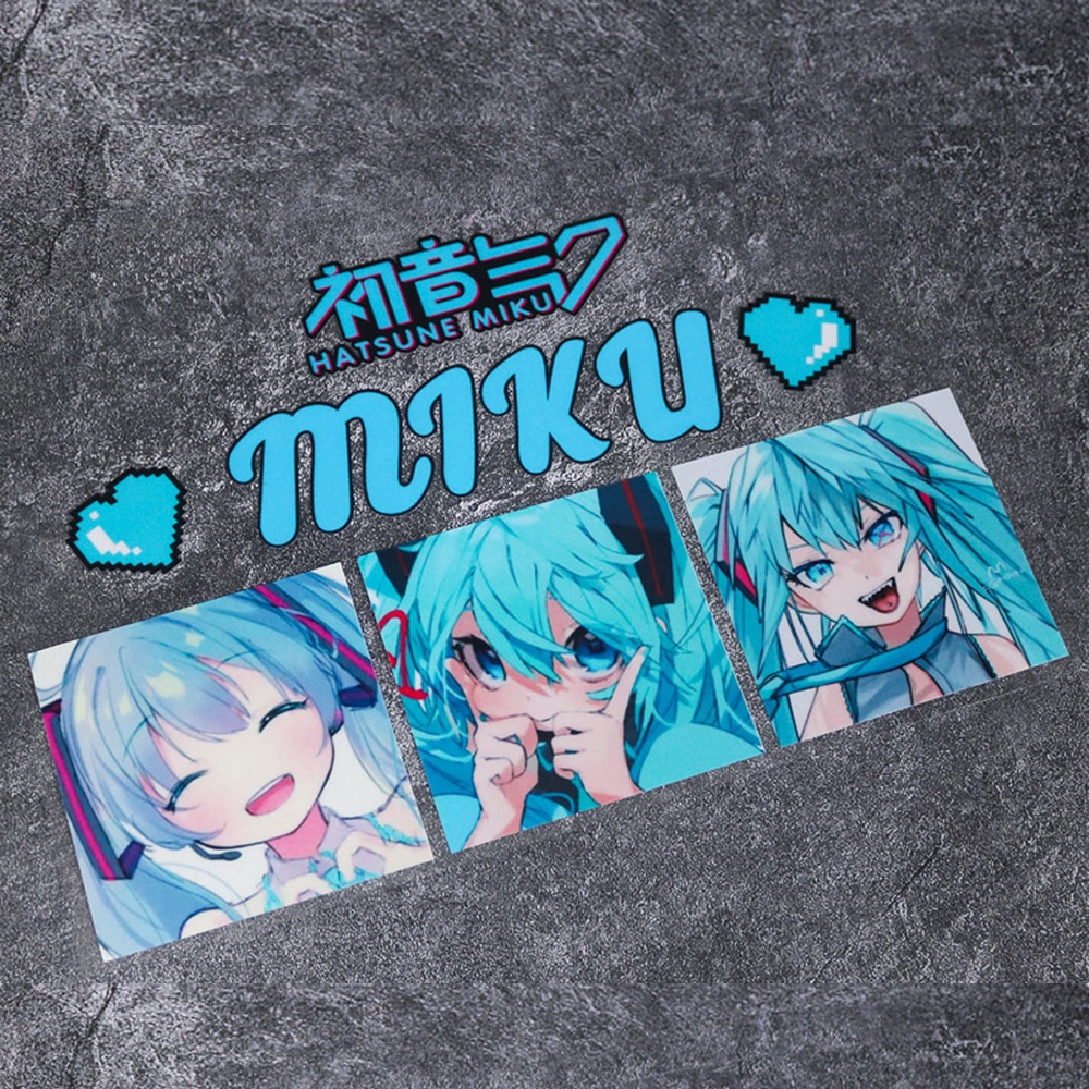 Hatsune Miku Dua Dimensi Stiker Kartun Kaca Depan Stiker Pintu Mobil Stiker Miku Untuk Honda