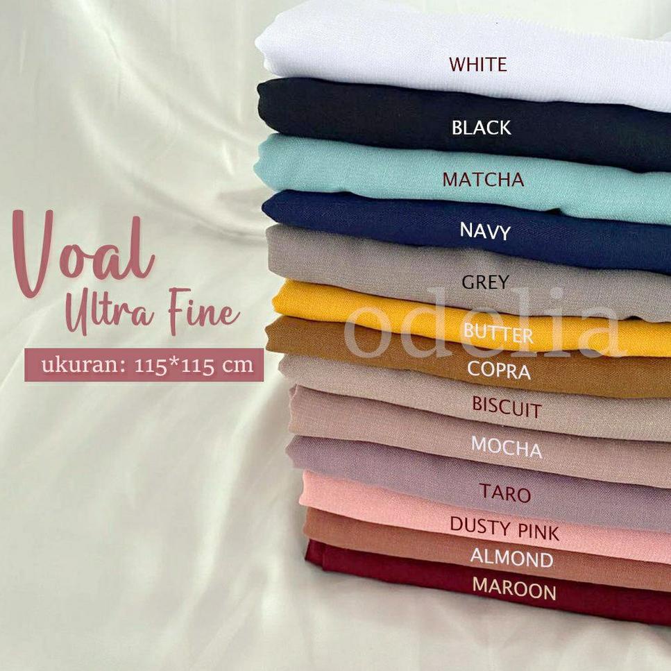 Terbaru ODELIA HIJAB VOAL SEGI EMPAT (ELIAH VOAL PREMIUM)/ SQUARE HIJAB ANTI LETOY / KERUDUNG SEGIEM
