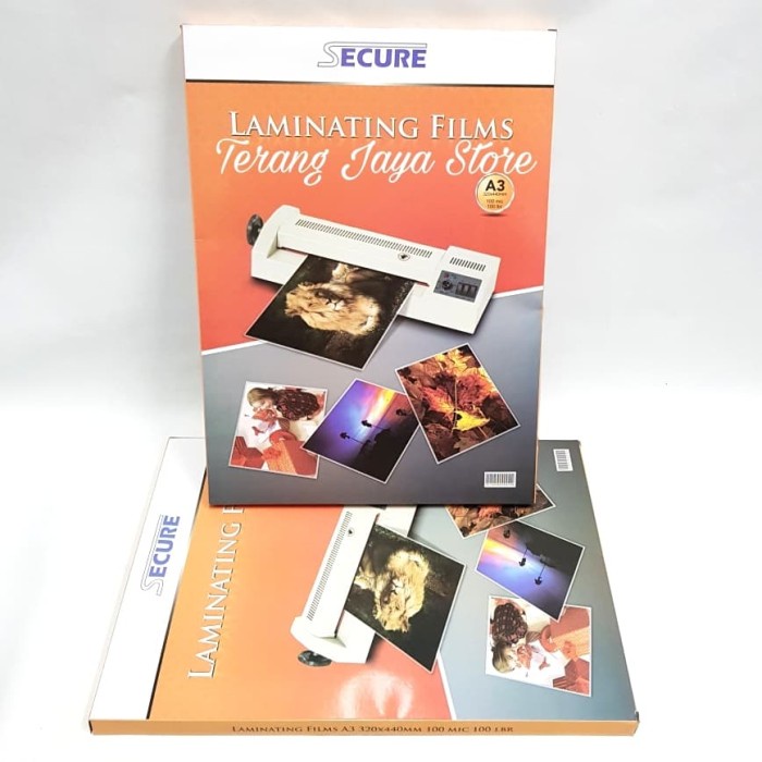 

Exclusive Laminating Film Secure A3 100Micron Plastik Laminating Secure A3