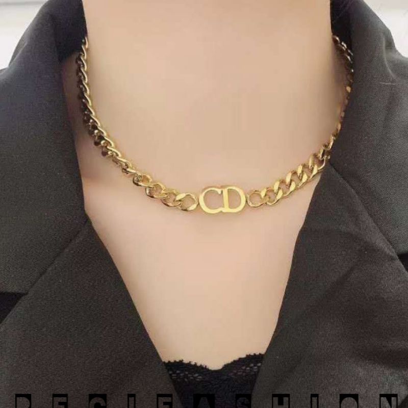 { Bayar Ditempat } Kalung Wanita Rantai Model Terbaru / Kalung Rantai Wanita Korea Kekinian Anti Karat Tidak Luntur