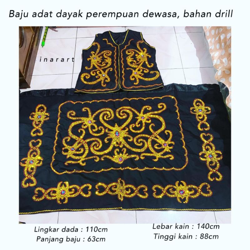 BAJU ADAT DAYAK WANITA DEWASA
