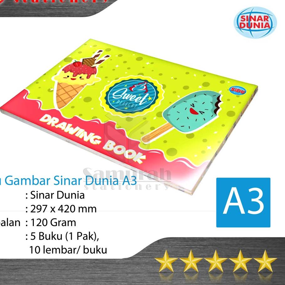 

ダ Buku Gambar Sidu A3 / Drawing Book Sinar Dunia A3 / Buku Gambar Anak A3 TK SD SMP SMA / Buku Sketsa Special