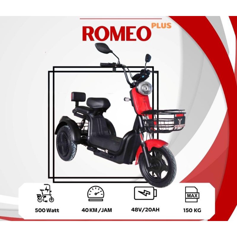PROMO GRATIS ONGKIR Sepeda Motor Listrik UWINFLY ROMEO PLUS + Electric E Bike 600 Watt