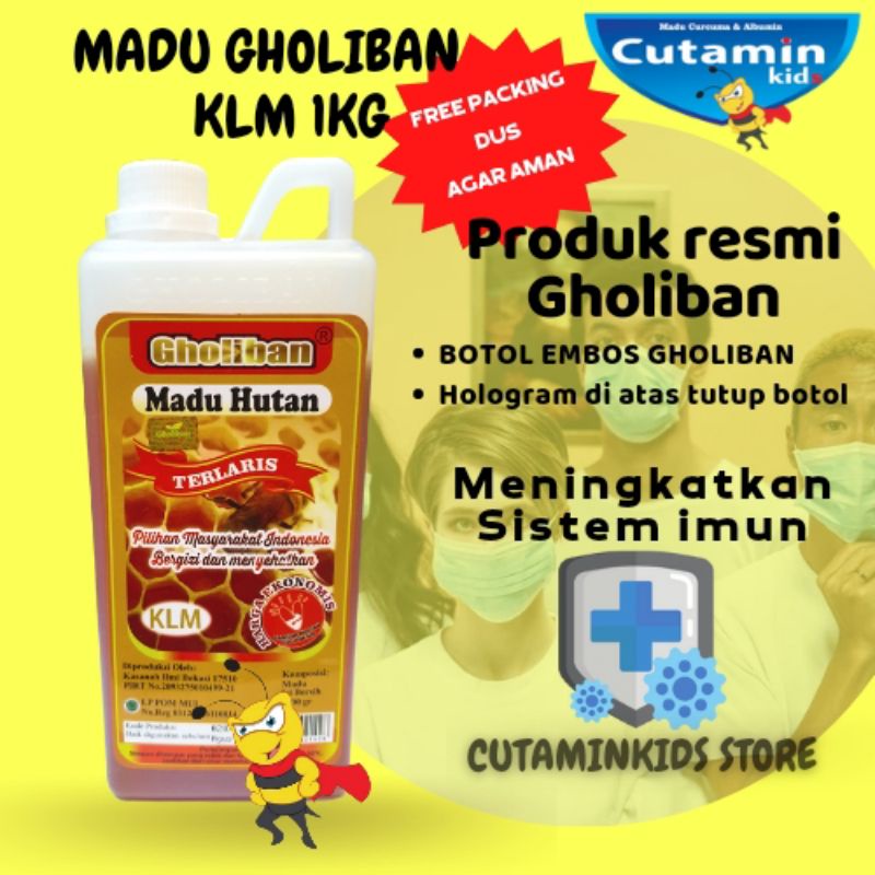 MADU HUTAN KLM GHOLIBAN 1kg ASLI...FREE PACKING DUS YA KA..