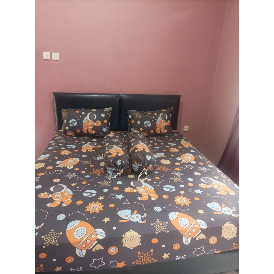 Sprei Esra Bahan Katun Lokal Tanpa Bed Cover BedCover