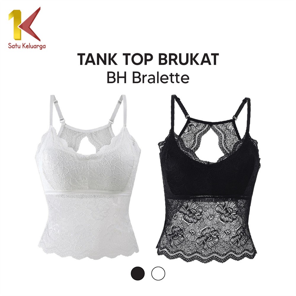 Satukeluarga Surabaya Atasan Tank Top Bra Lace Wanita P288 Tengtop Brukat BH Bralette Motif Renda Bu